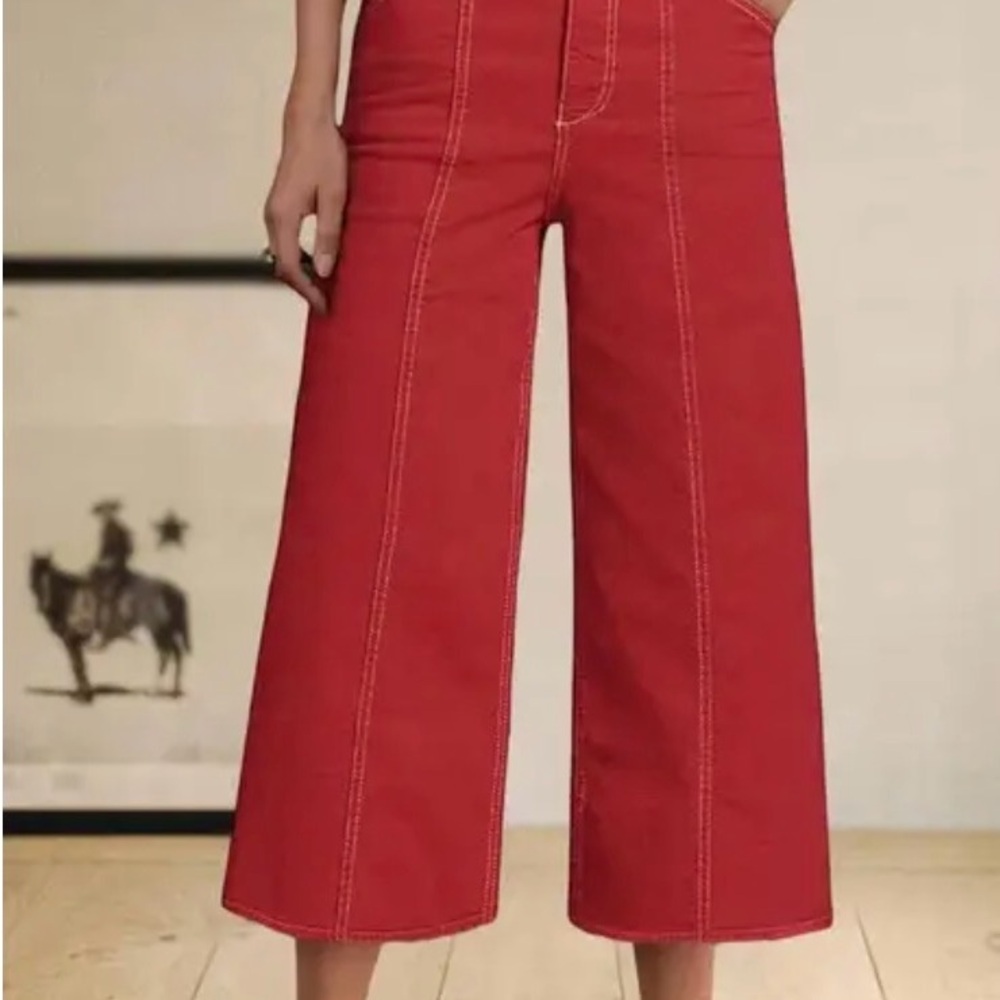 🎈Flamingals Red Wide Leg Pants - Picture 8 of 15